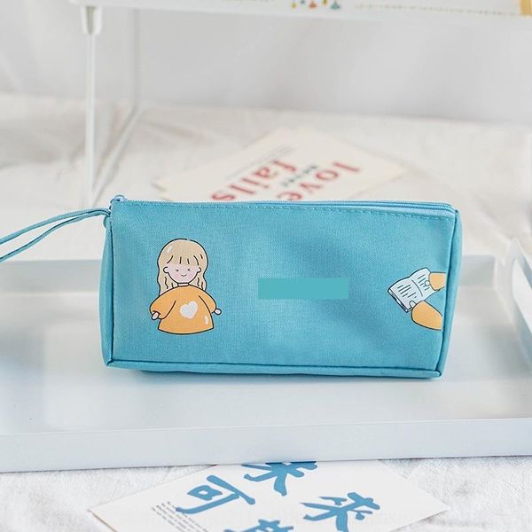 

dve student's simple bagportable large capacity zipper stationery boxcute cartoon is now used case stationery las pencil bags girl&#039
