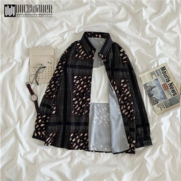 

duckwaver 2021 autumn elegant blouses women basic shirts long sleeve chiffon blouse floral doodling womens and women's &, White