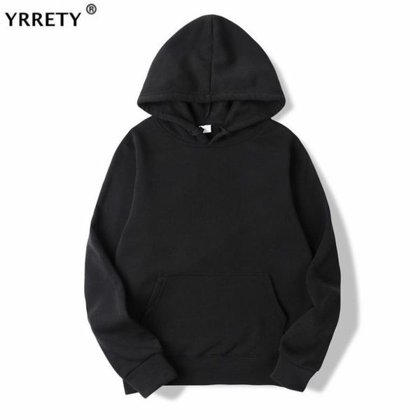 

women's hoodies & sweatshirts yrrety fashion men's fleece spring autumn male casual womens solid color sweatshirt, Black