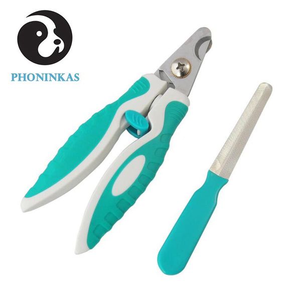 

2pcs/set pet nail clipper scissors and clean file dog cat toe claw clippers trimmer grooming tools supplies