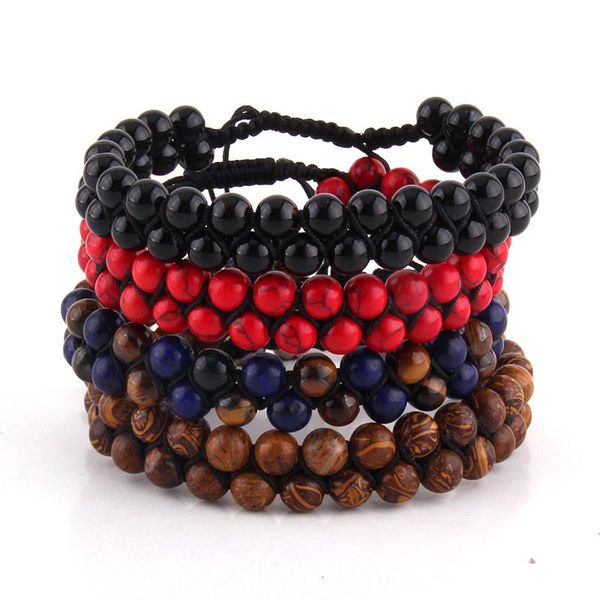 

charm bracelets moodpc fashion beaded bracelet jewelry handmade stones skull heads friendship for men or women drop, Golden;silver