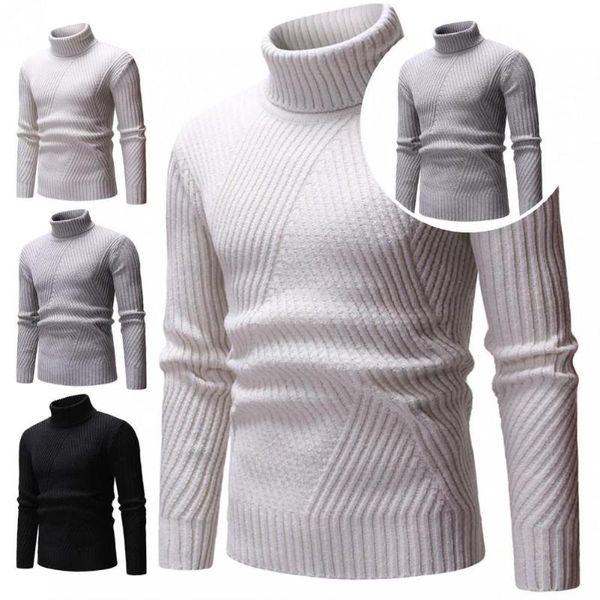 

men's sweaters simple trendy slim solid color sweater jumper casual stretchy for autumn winter, White;black