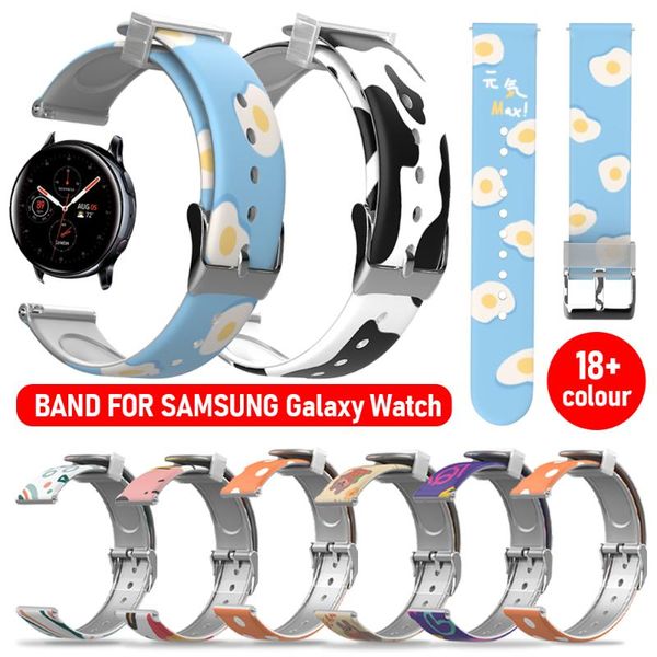 

watch bands sports silicone wrist strap for samsung galaxy active 2 40/44mm bracelet gear band watchband 20mm 22mm, Black;brown