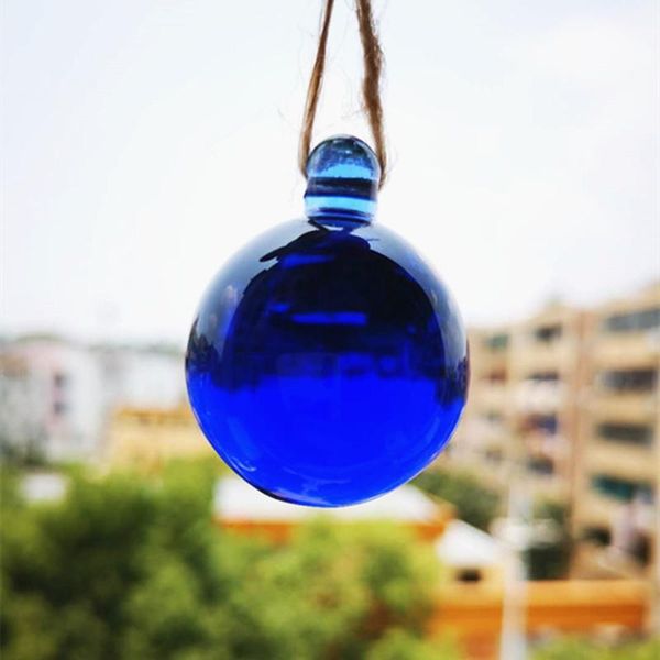 

chandelier crystal 1.18" blue glass magic smooth ball gorgeous pendants christmas tree hanging drops home decoration
