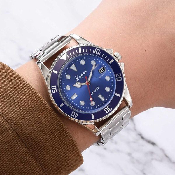 

wristwatches 2021 man fashion watch clock stainless steel casual dress wrist crystal jewelry fashionable classic watches for men, Slivery;brown