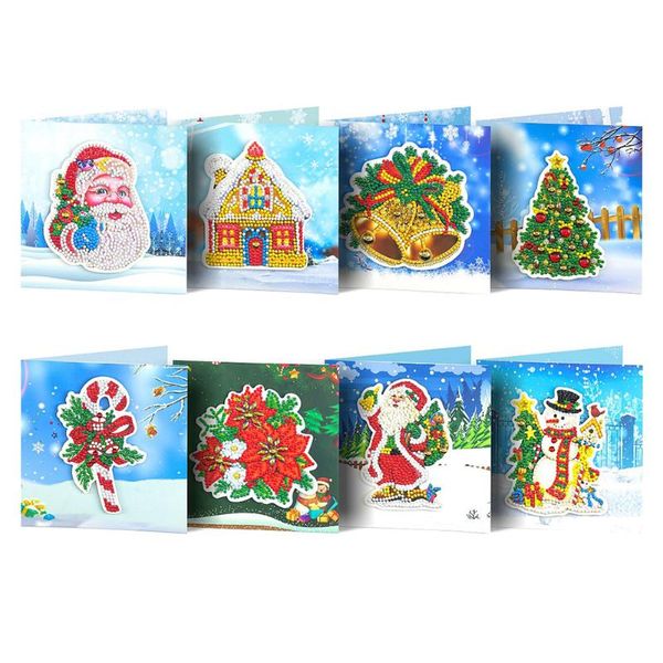 

greeting cards christmas 5d diy special shape part drill diamond handmade birthday embroidery kits