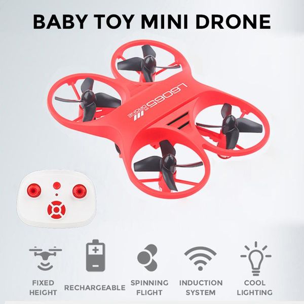 

pocket mini drone with remote control rc quadcopte led light helicopter toys for kids #e drones