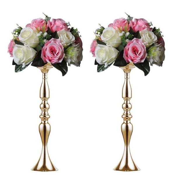 

party decoration 10pcs )gold metal flower arrangement stands for wedding hall