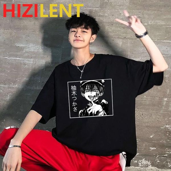 

men's t-shirts harajuku manga t-shirt hanako-kun anime tshirt japanese streetwear short sleeve printed tee shirt loose casual couple cl, White;black
