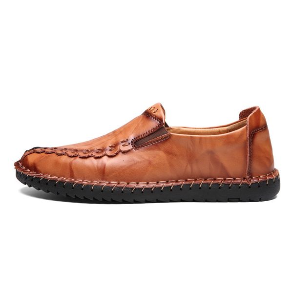 

shoe male size large 38-48 driving casual shoes high-quality leather ij23, Black