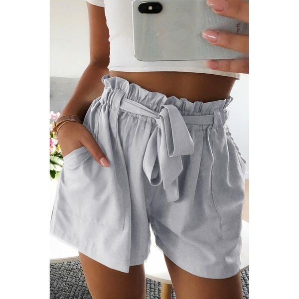 

women's shorts ladies summer style effects color high tail flower buttons bandage elastic pocket wipe pipes casual for, White;black
