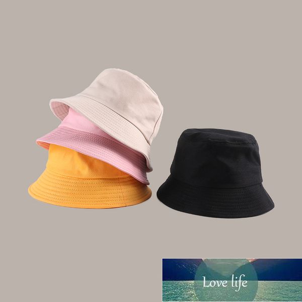 Nero Bianco Solid Womens Bucket Hat Summer Panama Cap Flat Beach Sun Fishing Boonie Man Caps 027 Prezzo di fabbrica design esperto Qualità Ultimo stile Stato originale