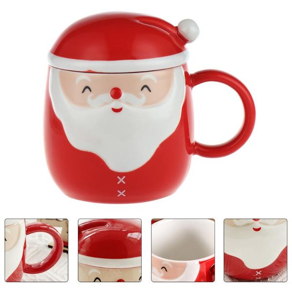 

mugs 1 set christmas ceramics mug santa claus shape gift for kids