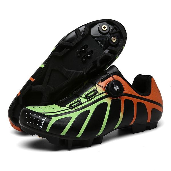 

cycling footwear 2021 mountain road bicycle shoes men women self-locking carbon bike sneakers sapatilha ciclismo spd biking flat 47, Black