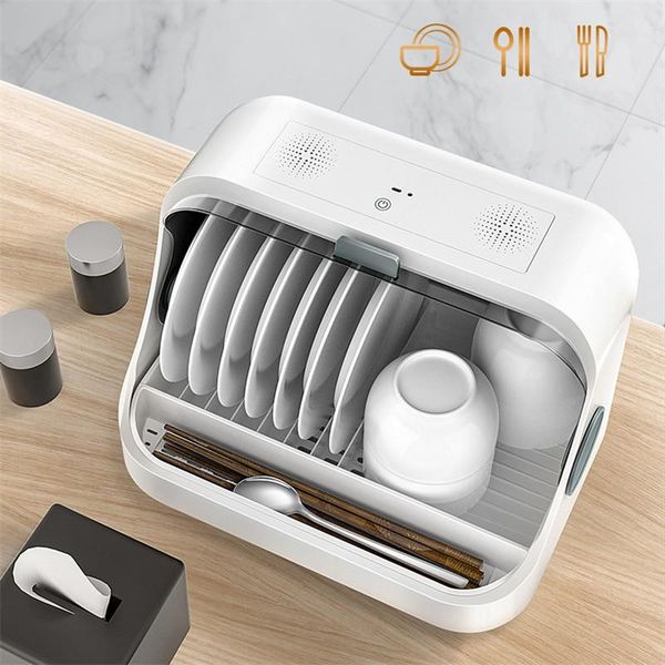 

kitchen storage & organization disinfection dish rack cabinet with lids cutlery tray drain racks sterilized cupboard for dishes chopsticks