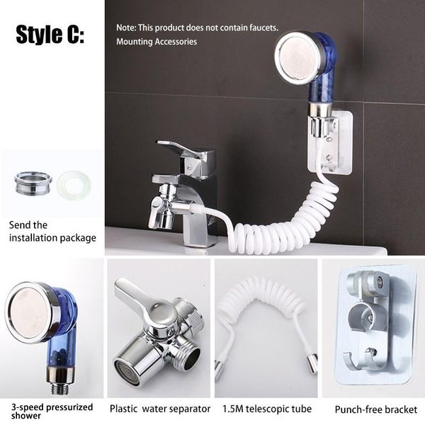 

multifunctional faucet extension shower set external shampoo artifact, single cut diverter durable extenders kitchen faucets