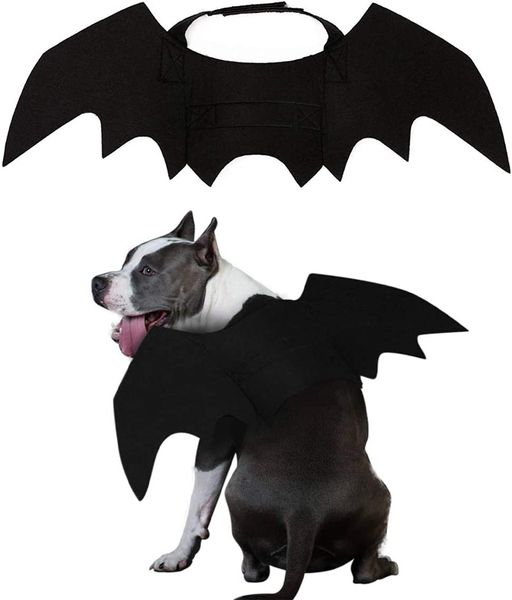 Cão vestuário animal de estimação gato Bat Bat Wings Halloween Cosplay morcegos traje roupas de estimação para gatos filhote de cachorro pequeno médio médio grande cães A97