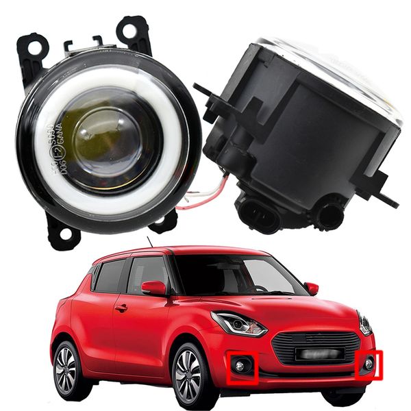 Luz de nevoeiro para suzuki swift mz ez hatchback 2005--2015 farol de alta qualidade par led lente lâmpada estilo anjo olho