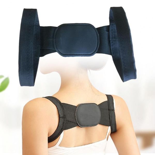 

back support posture corrector ergonomic design rectify adjustable bad upper brace for pain, Black;blue