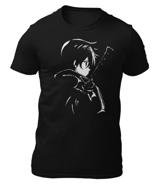 

T-shirt-sword art online-sao-kirito-t - shirt -, White;black