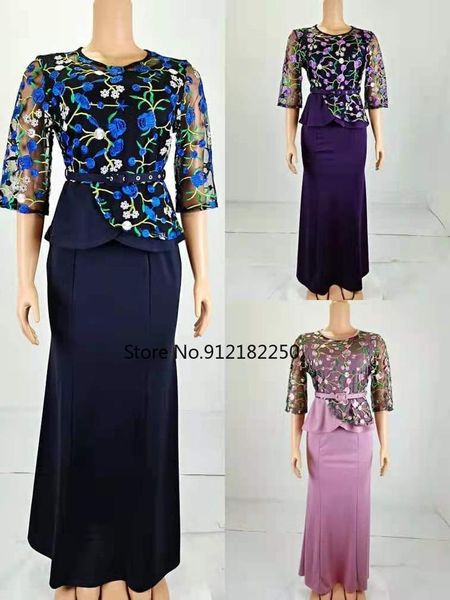 

ethnic clothing 2021 summer dresses for women african dashiki lace maxi dress short sleeve elegant ladies clothes, Red