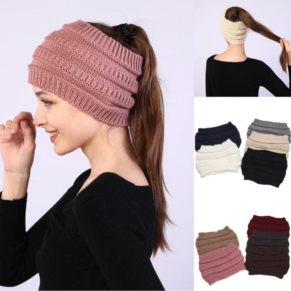

beanie/skull caps winter women beanies cap lady warm elastic knitted skullies beanie hat female womens foldable, Blue;gray