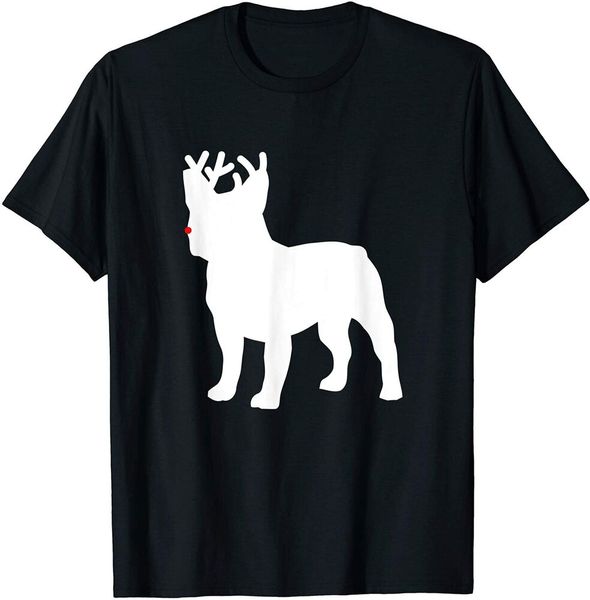 

french bulldog reindeer christmas dog t-shirt size s-5xl, White;black