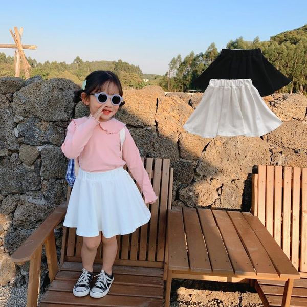

spring arrival korean style cotton pure color casual pleated all-match mini skirt for fashion sweet cute baby girls skirts, Blue