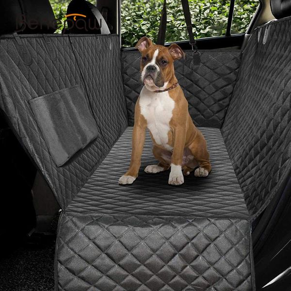 

benepaw waterproof nonslip dog car seat cover durable pocket side flap pet backseat mat for cars trucks suvs easy to clean covers