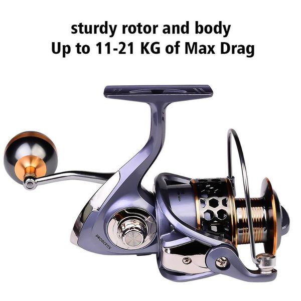 

metal spool spinning fishing reel 2000 3000 4000 5000 11-21kg max carbon drag carp saltwater bass pike wheel baitcasting reels
