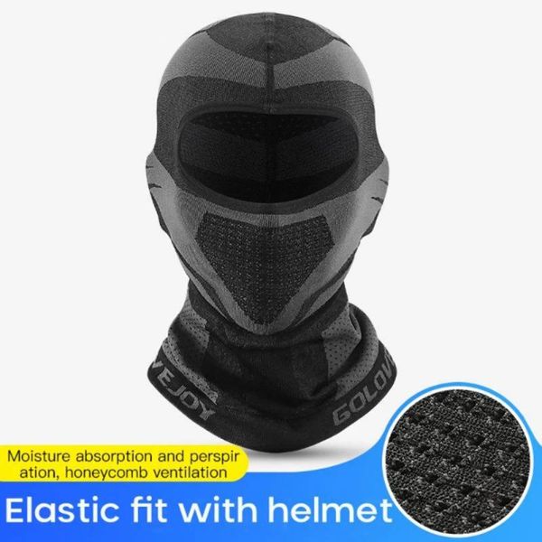 

cycling caps & masks winter thermal balaclava bandana breathable motorcycle face cover biker windproof neck gaiter ski mask snowboard cagoul, Black
