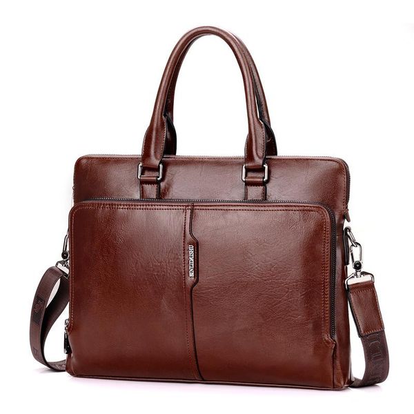 

briefcases luxury leather business men's briefcase lager male fashion shoulder bag men messenger boy casual tote computer