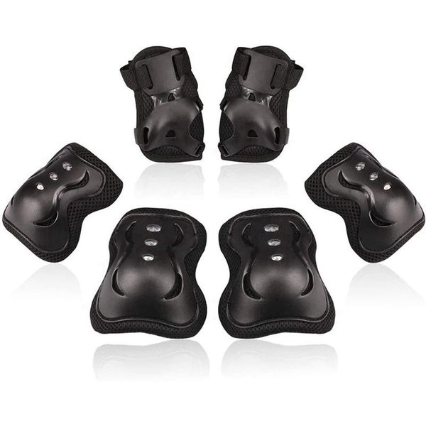 

knee pad elbow pads guards protective gear set for roller cycling bike skateboard inline skatings scooter riding sports &, Black;gray