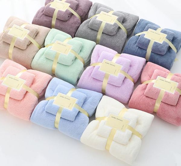 

towel thickened coral fleece bath set beach mother and child soft absorbent