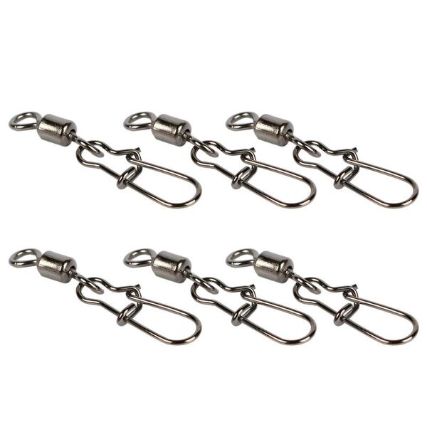 

fishing accessories 40pcs metal swivel connector tackle rolling solide rings - 2#