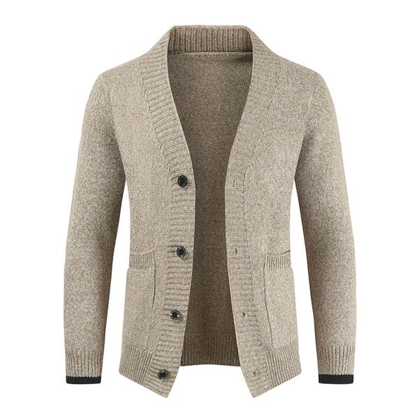 

men's sweaters autumn and winter sweater jacket long sleeve turndown collar solid oversize cardigan outwear coat blouse d926#, White;black