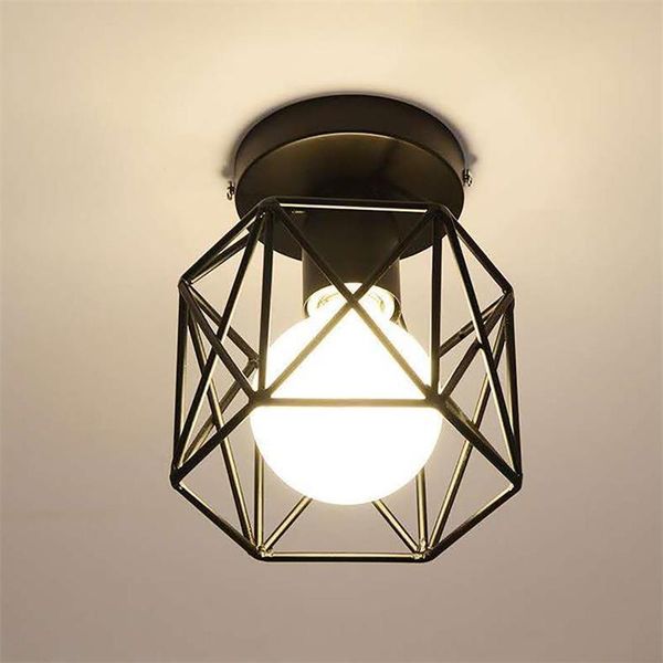 

ceiling lights surface mount indoor lighting living room corridor modern retro black metal iron art industrial wind lamp