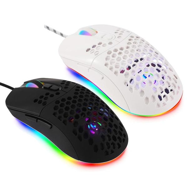 

wired mouse home office portable 7200dpi 7-button rgb backlit gaming 1.8m mice