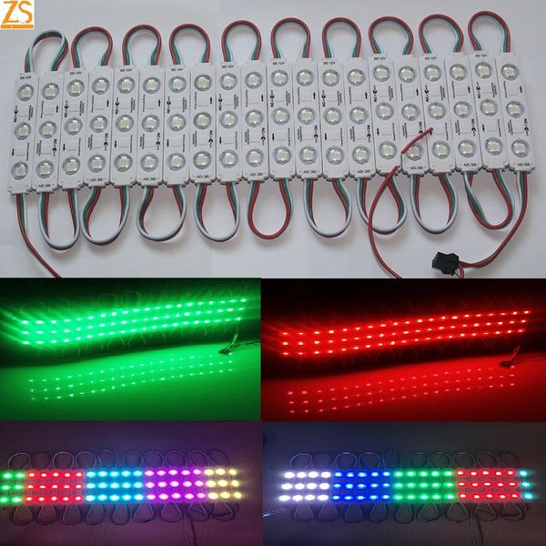 

manufacture led pixel digital module 100 pcs ws2811 3led 5050 rgb color controler string light waterproof dc12v injection abs material