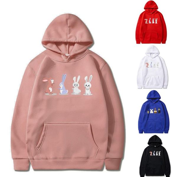 

men's hoodies & sweatshirts hoodie 2021 autumn and winter men women fashion streetwear cartoon pattern printing long-sleeved warm pullo, Black