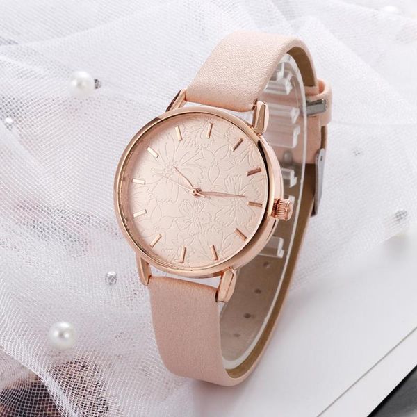 

fashion casual quartz watches for women stylish ladies leather band bracelet watch dress clock wristatches wristwatches, Slivery;brown