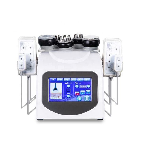 6 in 1 40k Ultraschall Kavitation RF Abnehmen Vakuum Pressotherapie Radiofrequenz 8 Pads Brennen Lipo Laserdiode LLLT Körperformungsmaschine Verkauf