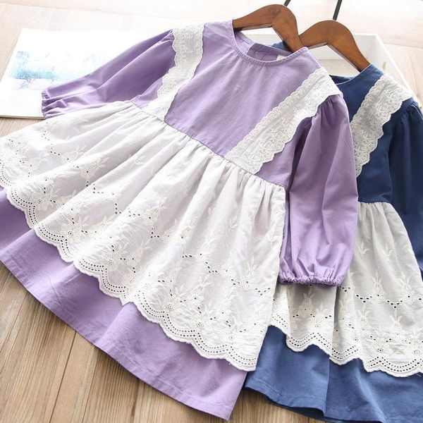 

girl's dresses autumn girls lace dress wholesale, Red;yellow