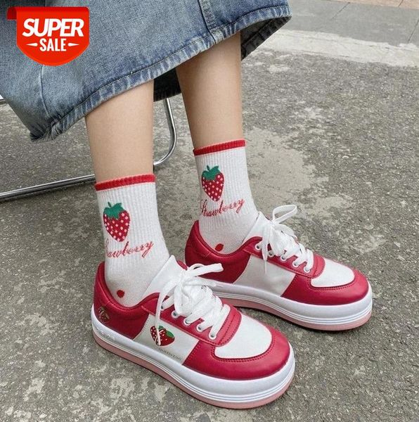 

soft candy girls rainbow heart kawaii casual shoes college style lolita sports female women's sneakers harajuku #d18b