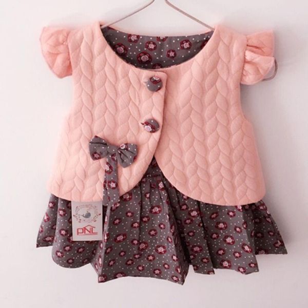 

spring baby girl cotton dresses sleeveless beautiful flower kids clothing girl's, Red;yellow