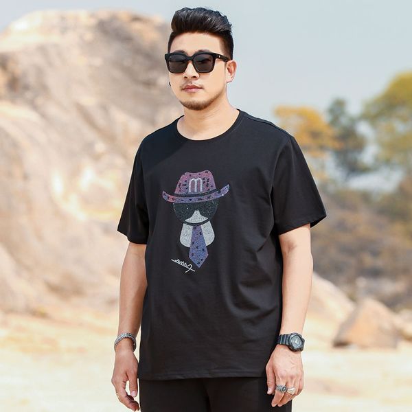 

tees,polos plus-size fashion man summer men's round neck large short sleeve drill t-shirt loose fitting pullover base shirt t7162