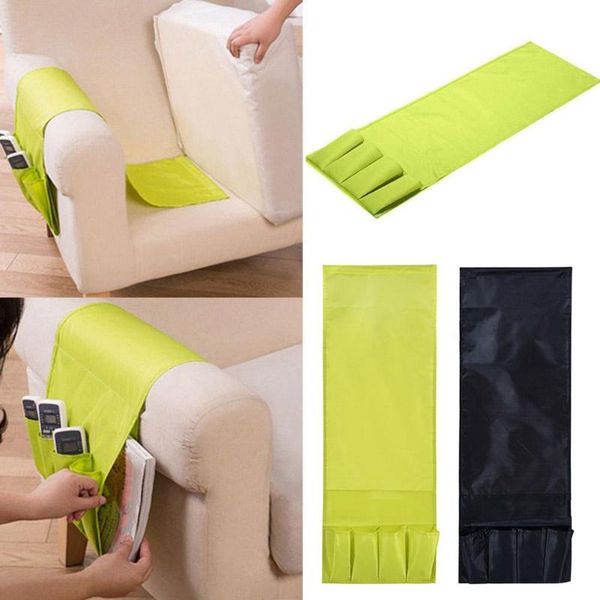

storage bags foldable bag home sofa arm rest tv remote control organizer holder 4 pockets chair couch magazine space-saving cloth