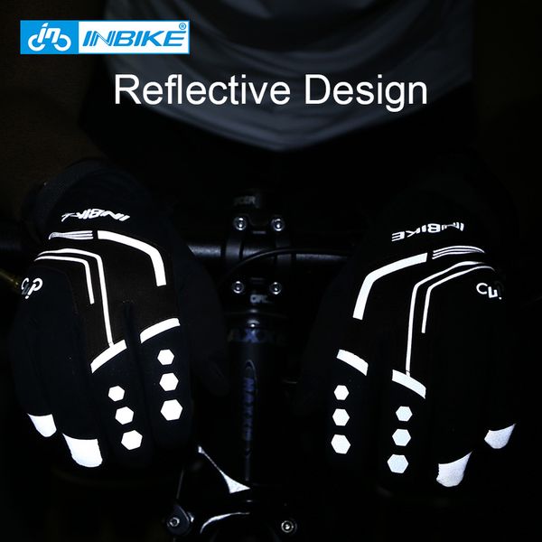 

inbike winter cycling gloves gel pad thermal men women outdoor sport skiing gloves windproof motorcycle bicycle mtb bike glovesg, Blue;gray