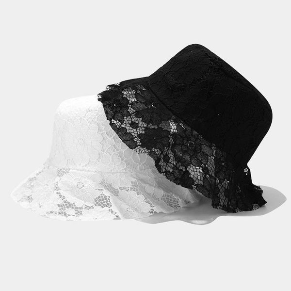 

party masks women's summer thin sun protection hat sweet fisherman lace breathable uv solid color girl