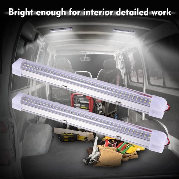 

35cm/13.5" car interior led light bar 5w 72 lamp white tube with on/off switch for van lorry truck camper boat d30 cabinet